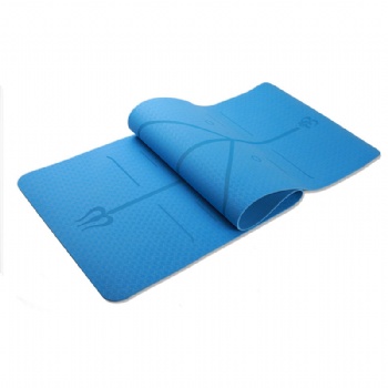 TPE Yoga Mat with Position Line Non Slip Carpet Mat Beginner Environmental Fitness Gymnastics Mats dual color