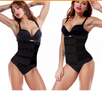 Wholesale Custom 3 Belt Neoprene Waist Trimmer Slimming Trainer Latex Waist Trainer