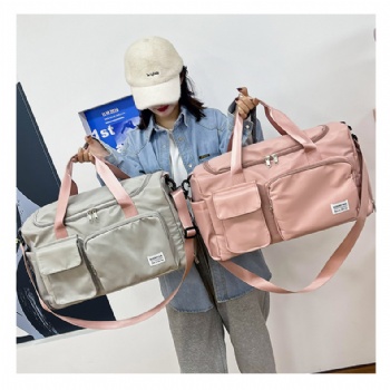 Wholesale Sneaker Shoe Compartment Girl Women Weekend Overnight Bag Sport Gym Travelling Duffle Bag