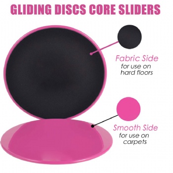 Wholesale custom dual sided sports fitness pink core sliders