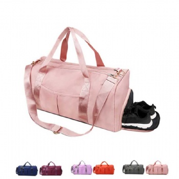 Womens travel bags, weekender carry on for women, sports Gym Bag, workout duffel bag, pink large overnight shoulder Bag