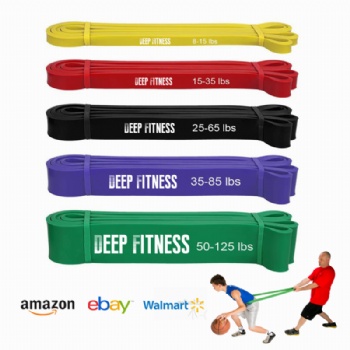 custom logo 208 cm fitness circle bandas de resistencia exercise stretch resistance bands set pull up assist band for workout