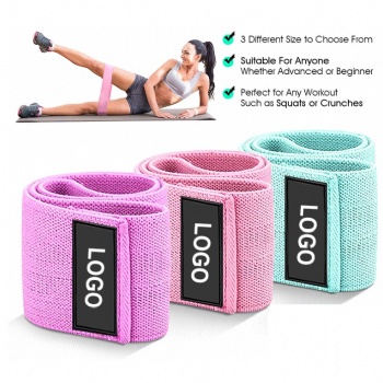 custom logo  fitness booty band hip circle resistance loop band set