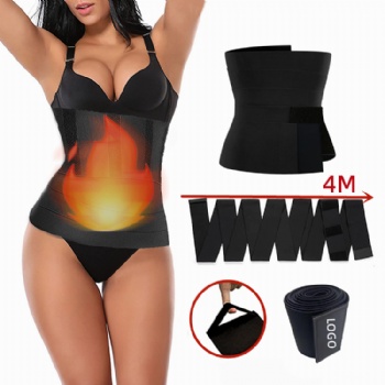custom logo women brown Resistance Bands belt latex slimming bandage waist trainers and shape wear waist wrap