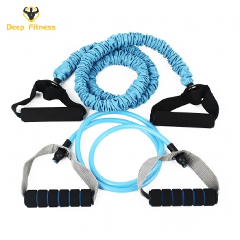 full set handles door anchor ankle straps carry bag tpe tube resistance band set