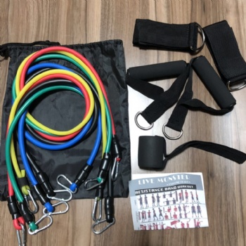 hot selling fitness latex 11pcs Resistance Band and tube Set