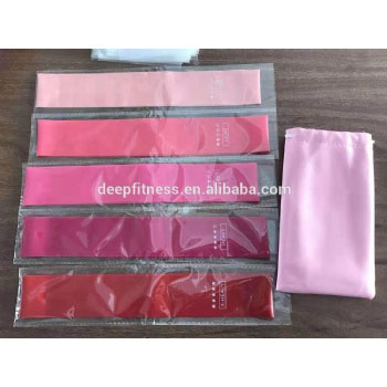 latex resistance loop bands pink, blue 5 levels elastic mini band