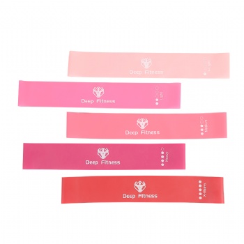 yoga pink elastic band tension band elastic rope latex resistance band